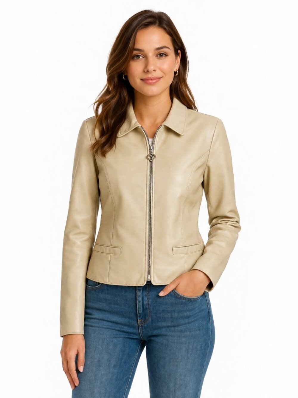 Shari's Place Leather Full Zip Jacket